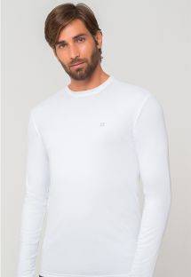 Weißes langärmliges Herren-T-Shirt - UPF50 - CAMISETA UVPRO BRANCO - SOLAR PROTECTION UV.LINE